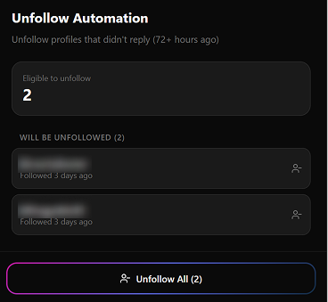 Manage Your Following